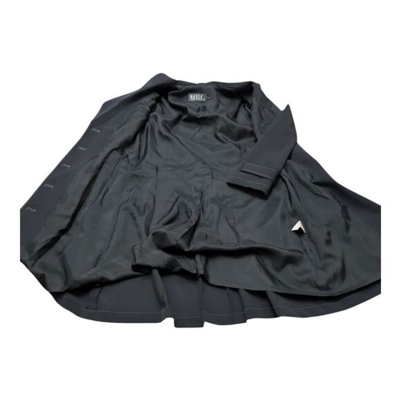 Wanko timeless trench black whitestich accent trench coat size s EUR size 36 - Picture 11 of 12
